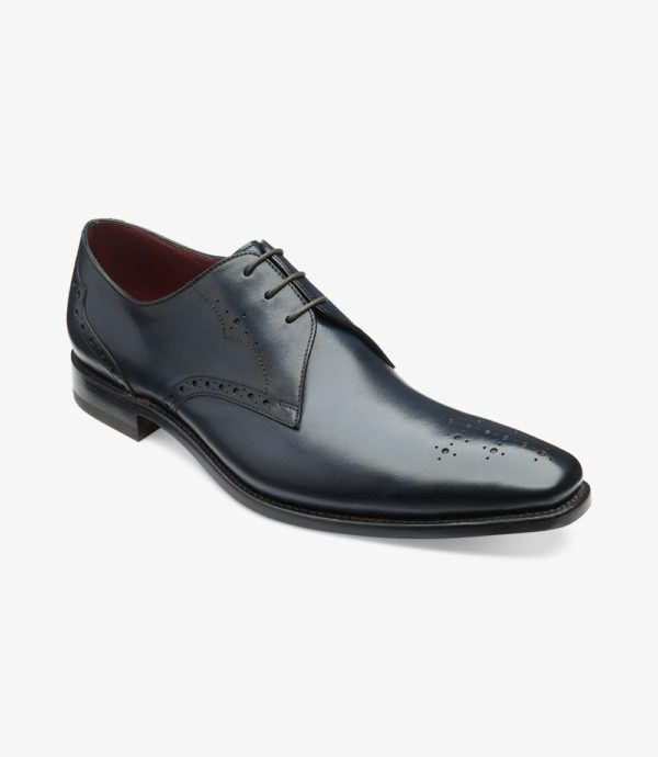 Loake Hand Painted Derby Navy Shoe