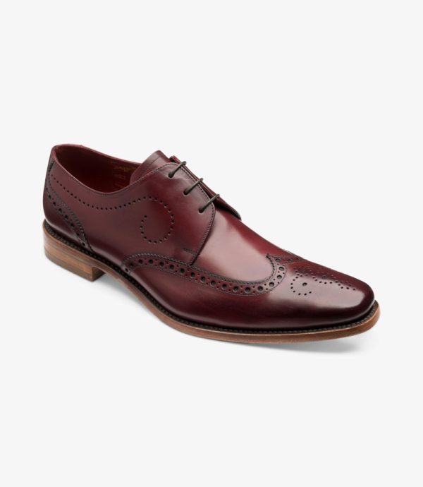 Loake Derby Brogue Burgundy Shoe