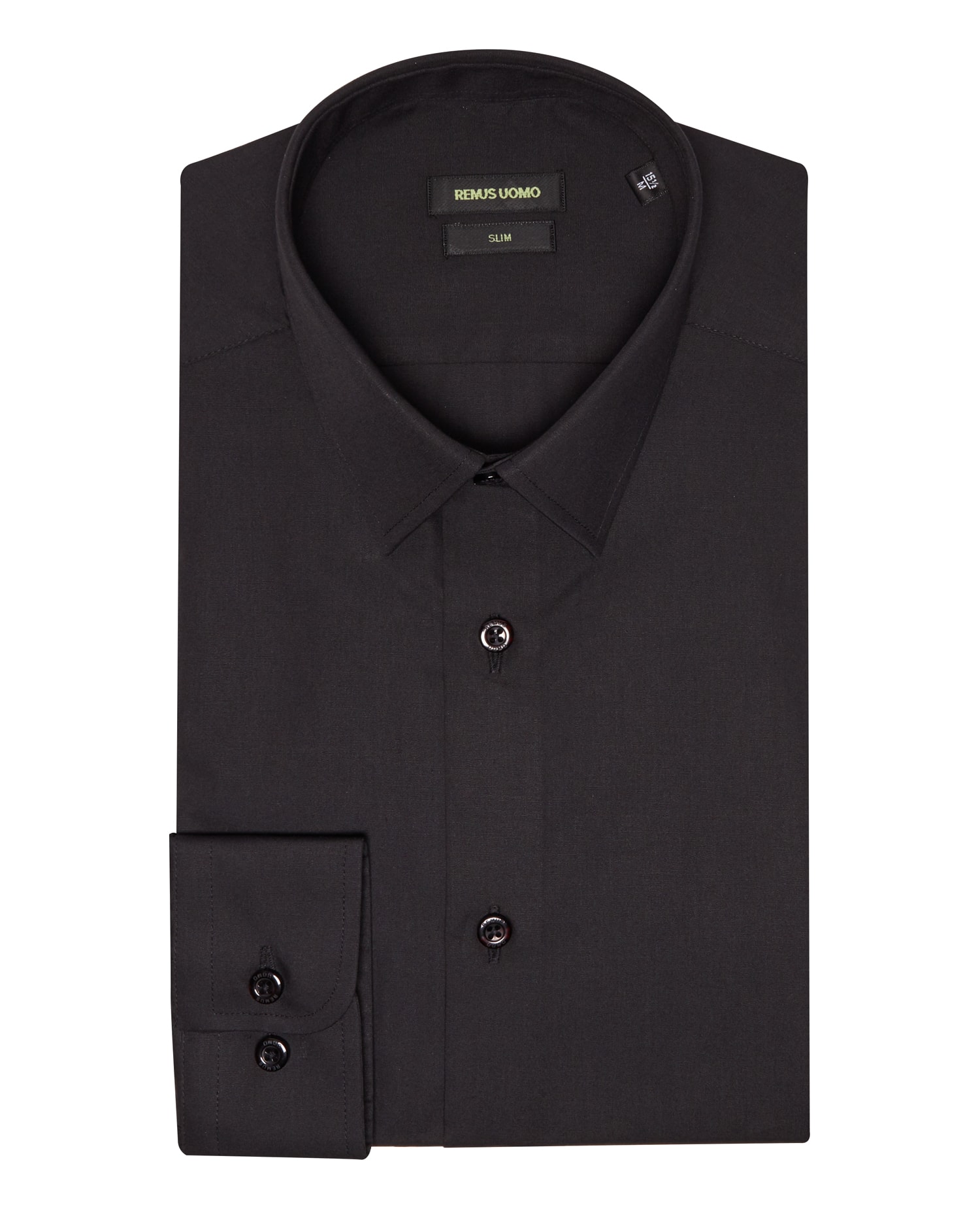 Remus Uomo Slim Fit Black Formal Shirt - Mike O'Connells