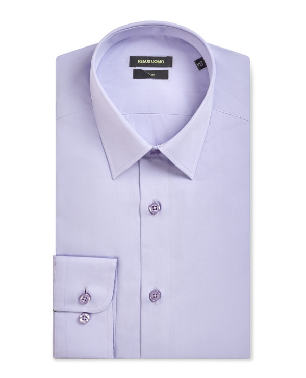 Remus Uomo Slim Fit Lilac Formal Shirt