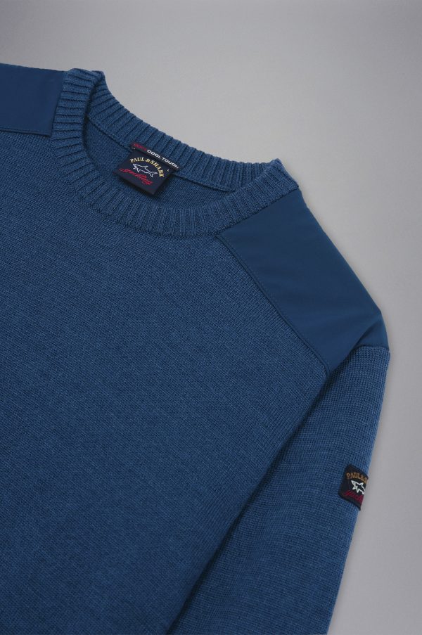 Paul & Shark Teal Typhoon Crew Neck
