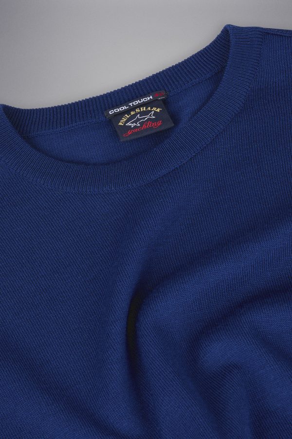 Paul & Shark Blue Merino Crew Neck
