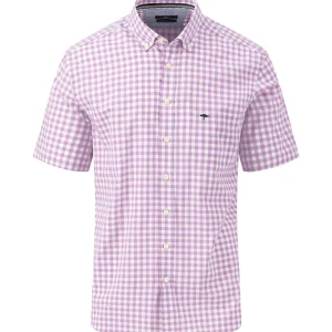 Fynch-Hatton Checked Short Sleeve Shirt Purple