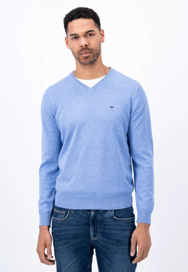 Fynch-Hatton V-Neck Crystal Blue