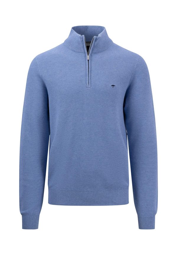 Fynch-Hatton Quarter-Zip Crystal Blue