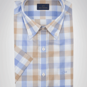 Paul & Shark Check Shirt Espresso/Blue