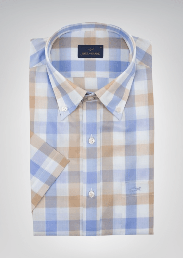 Paul & Shark Check Shirt Espresso/Blue