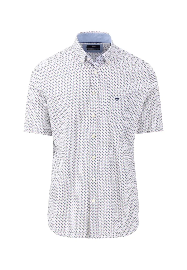 Fynch-Hatton Printed Short-Sleeve Shirt Purple