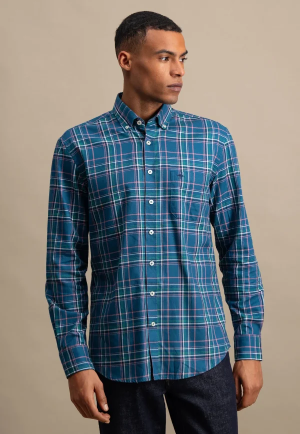 Fynch-Hatton Casual Shirt Dark Teal