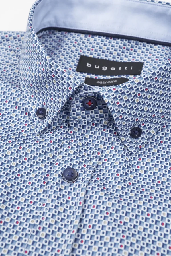 Bugatti Print Shirt Blue