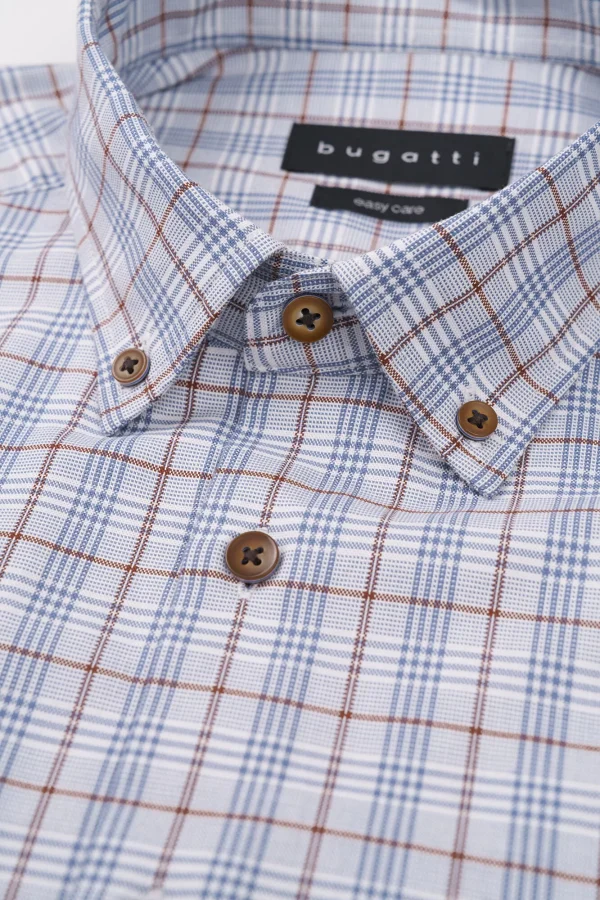 Bugatti Check Shirt Grey