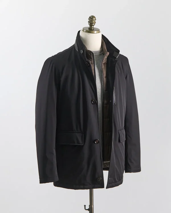 Bugatti Poplin Coat Navy
