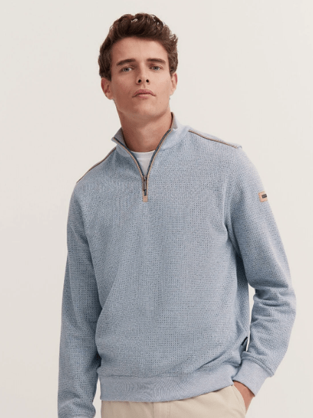 Bugatti Quarter-Zip Blue