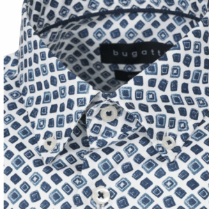 Bugatti Print Shirt Bottle-Green