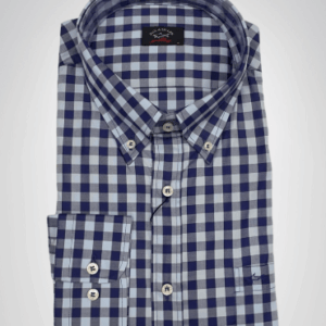 Paul & Shark Check Shirt Dark Blue