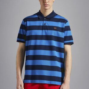 Paul & Shark Striped Polo Blue