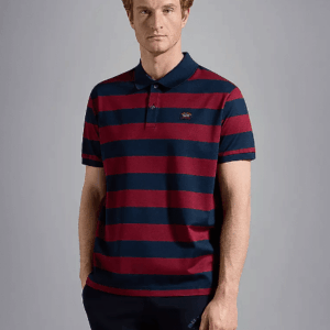 Paul & Shark Striped Polo Burgundy