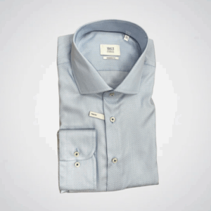 1863 by Eterna Textured Shirt Blue